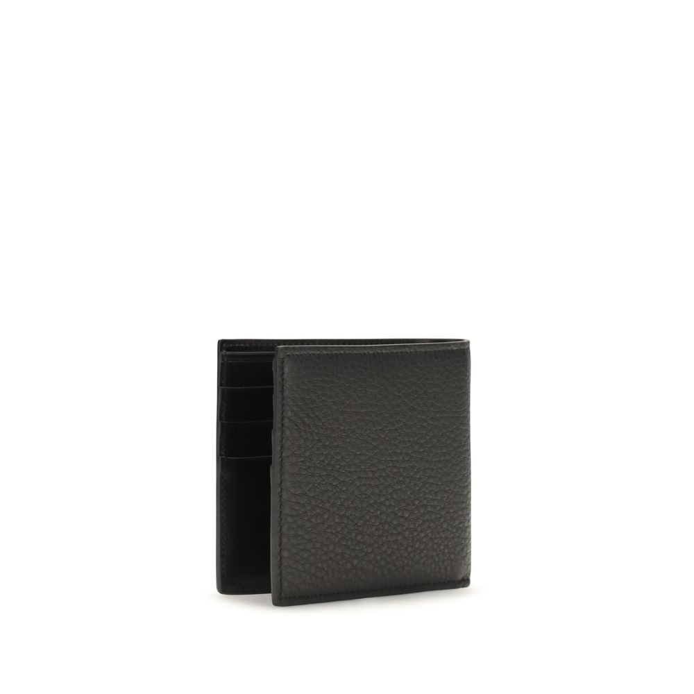 Dolce & Gabbana Black Calf Leather Bos Taurus Men's Wallet