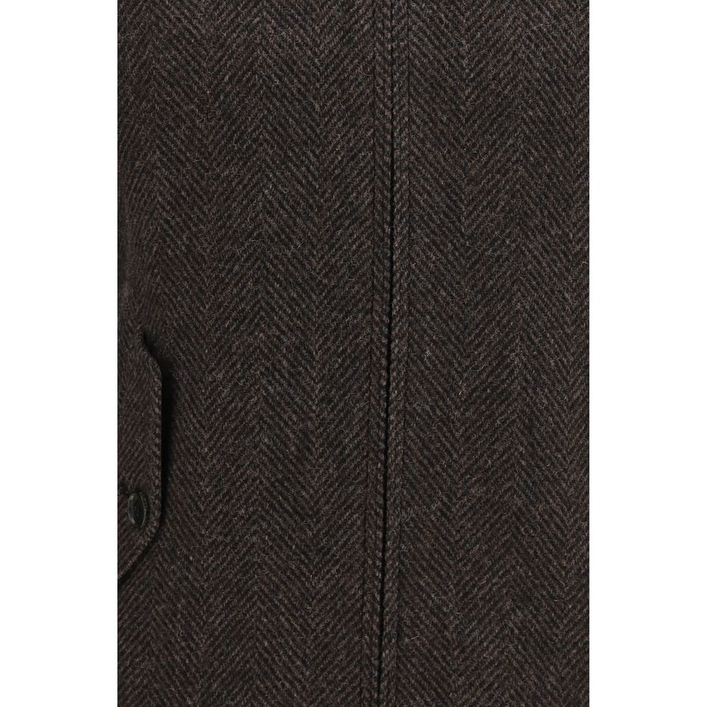Baracuta Brown Viscose Biker Men's Jacket