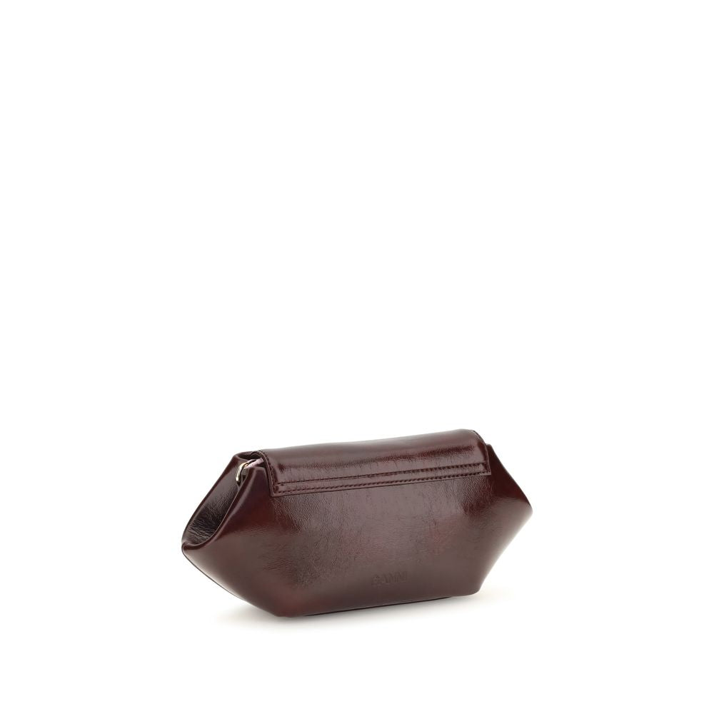 Ganni Bordeaux Polyethylene Shoulder Women's Bag