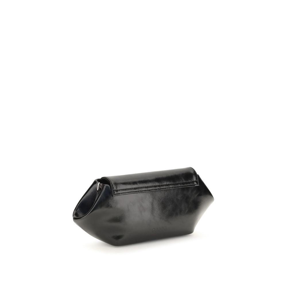 Ganni Black Polyethylene Shoulder Women's Bag