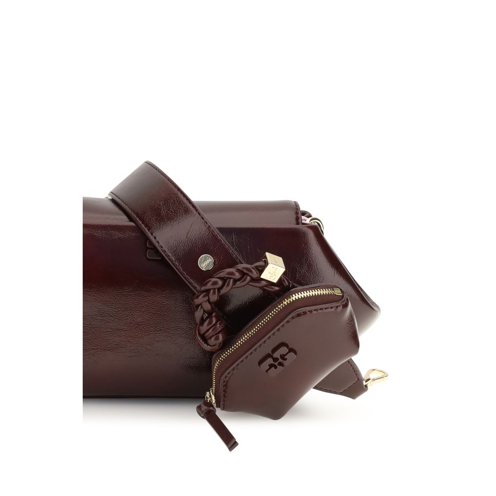 Ganni Bordeaux Polyethylene Shoulder Women's Bag