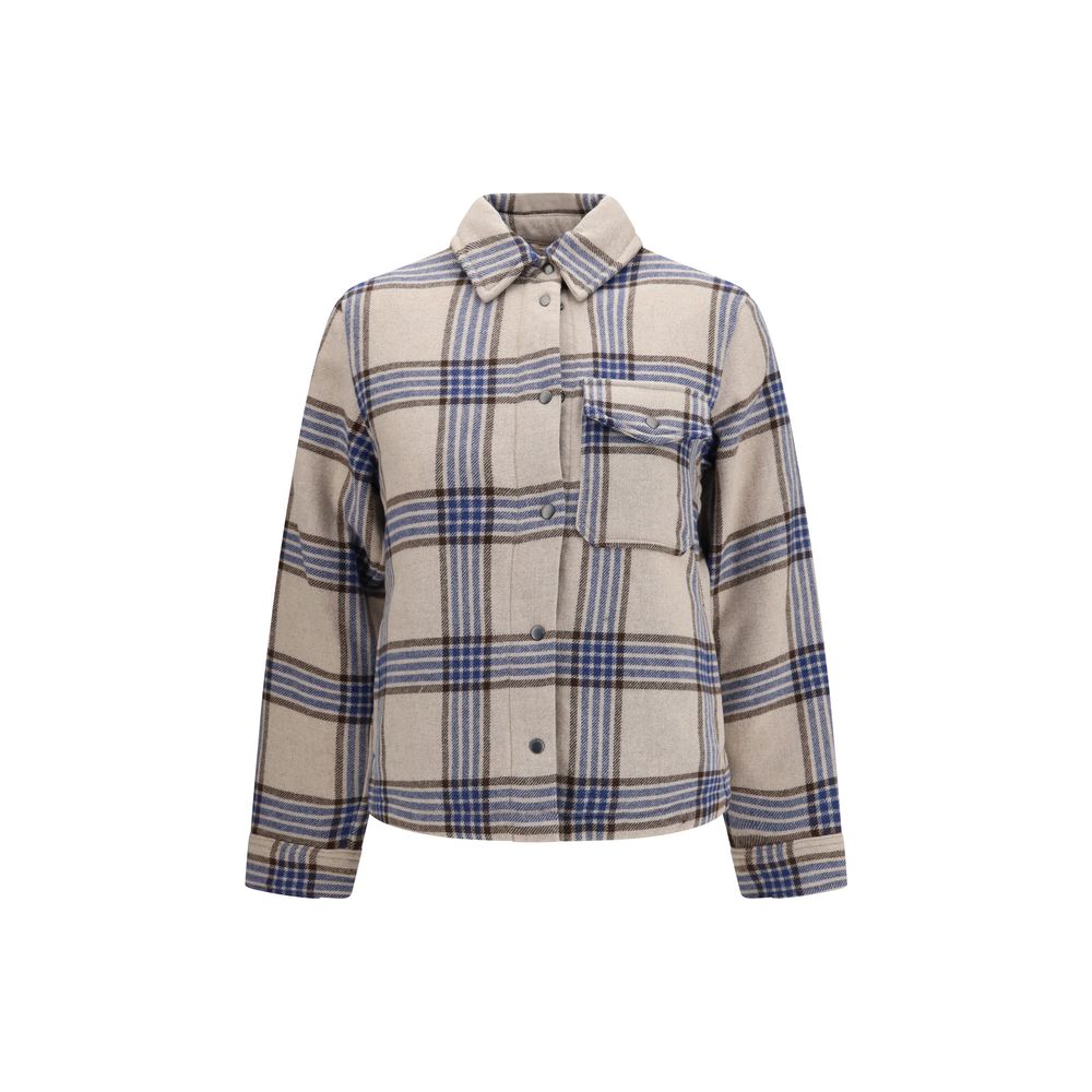Woolrich Beige Wool Oves Aries Denim Women's Jacket
