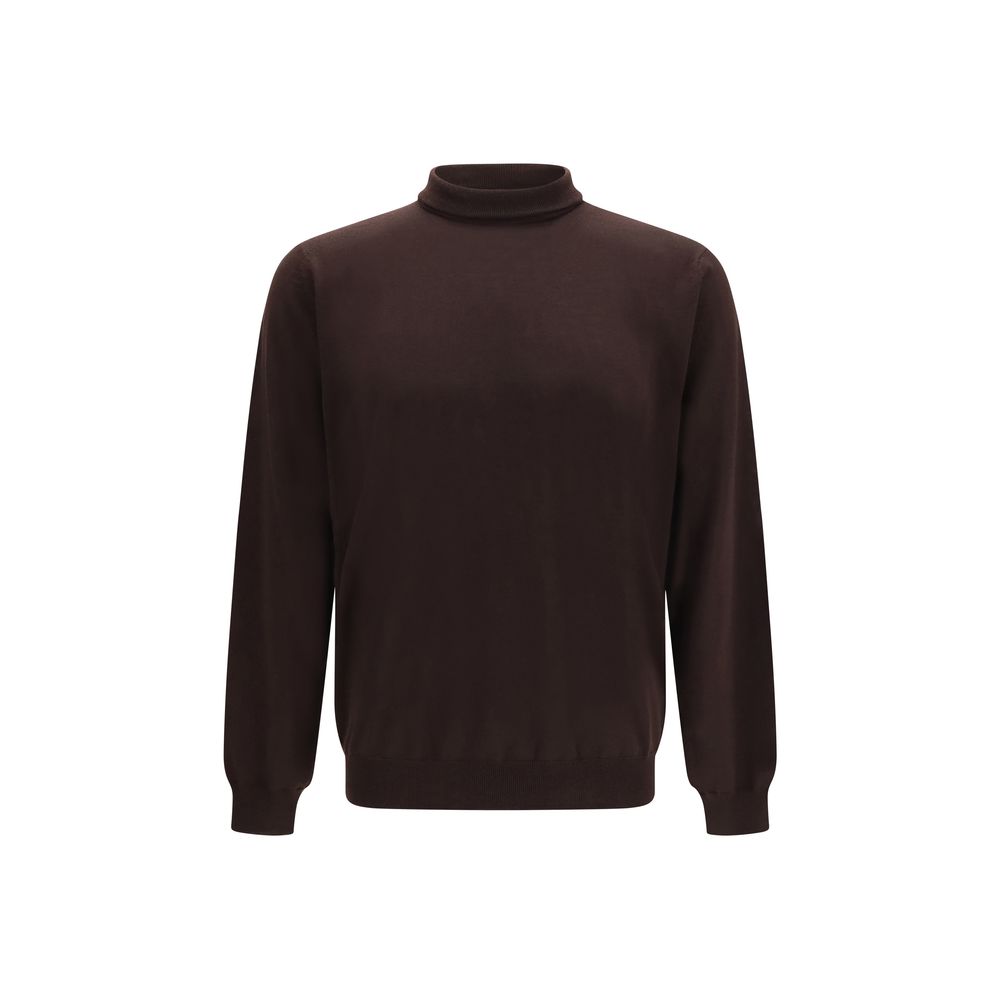 Lardini Brown Wool Oves Aries Men's Sweatshirt