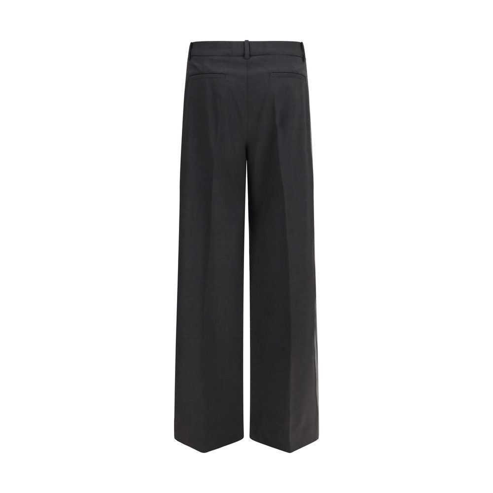 P.A.R.O.S.H. Gray Wool Oves Aries Casual Women's Pants