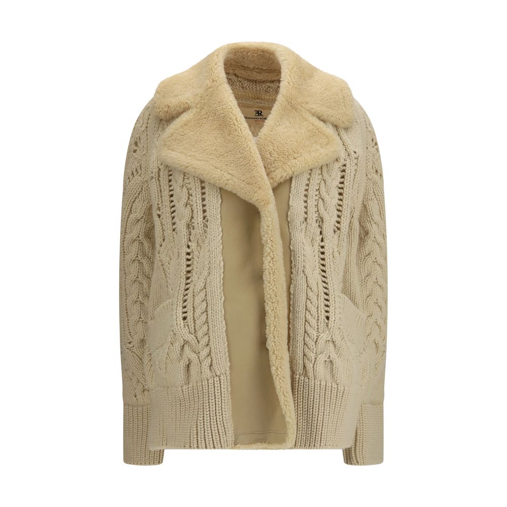 Ermanno Scervino Beige Wool Oves Aries Women's Sweatshirt