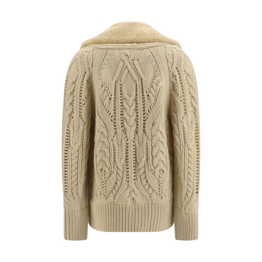 Ermanno Scervino Beige Wool Oves Aries Women's Sweatshirt