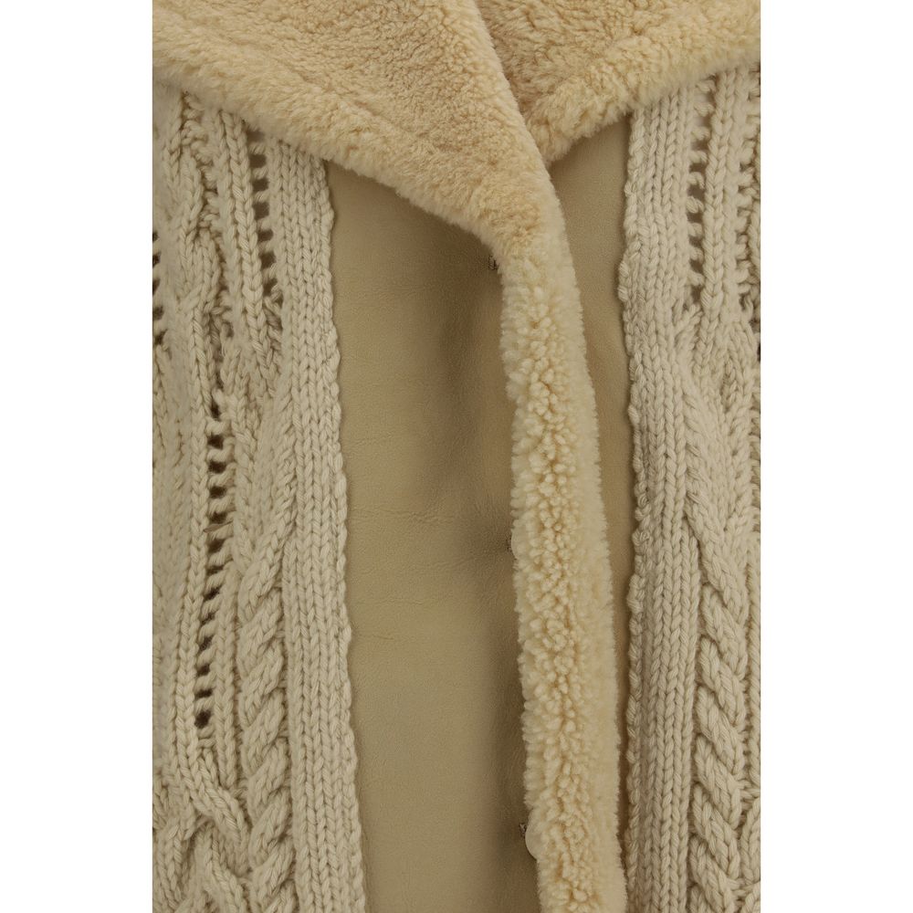 Ermanno Scervino Beige Wool Oves Aries Women's Sweatshirt