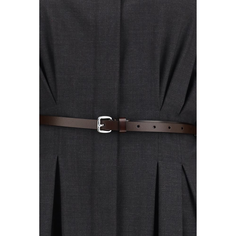 P.A.R.O.S.H. Gray Wool Oves Aries Casual Women's Dress