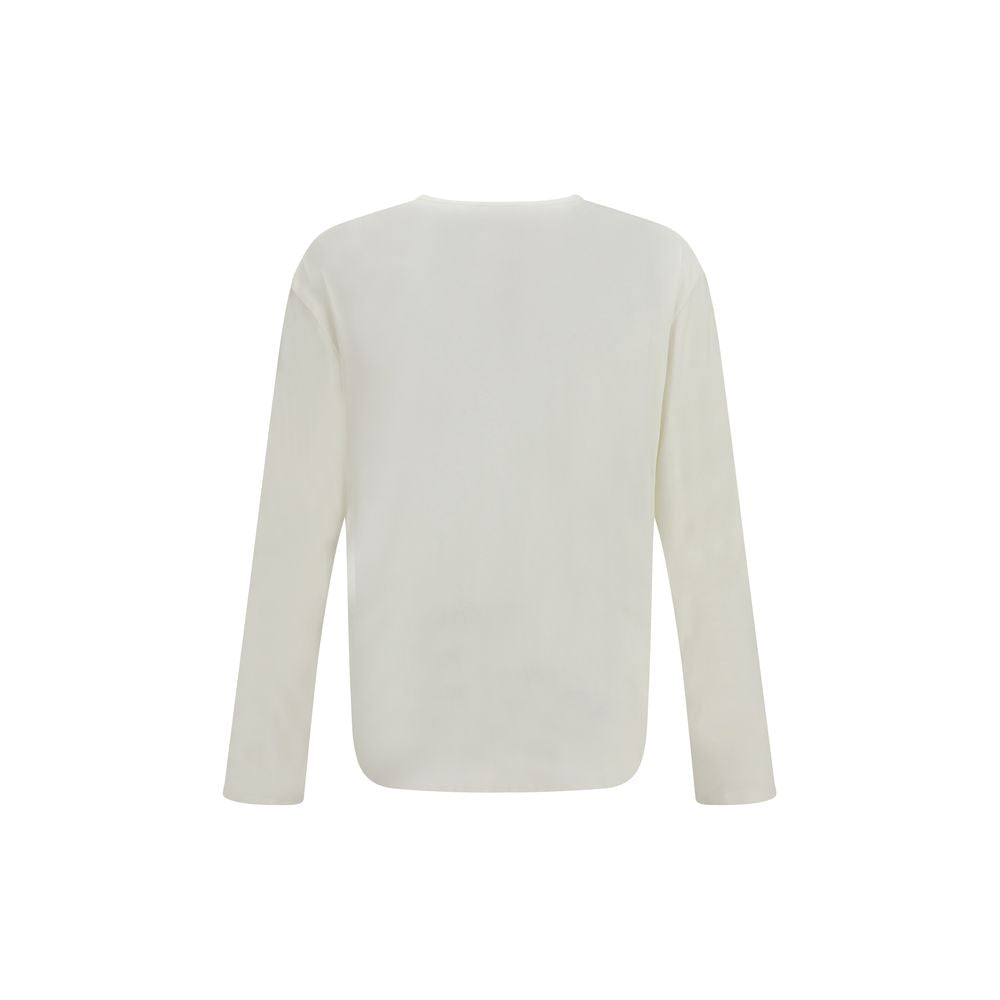 Umit Benan White Cotton Long Sleeve Men's T-Shirt