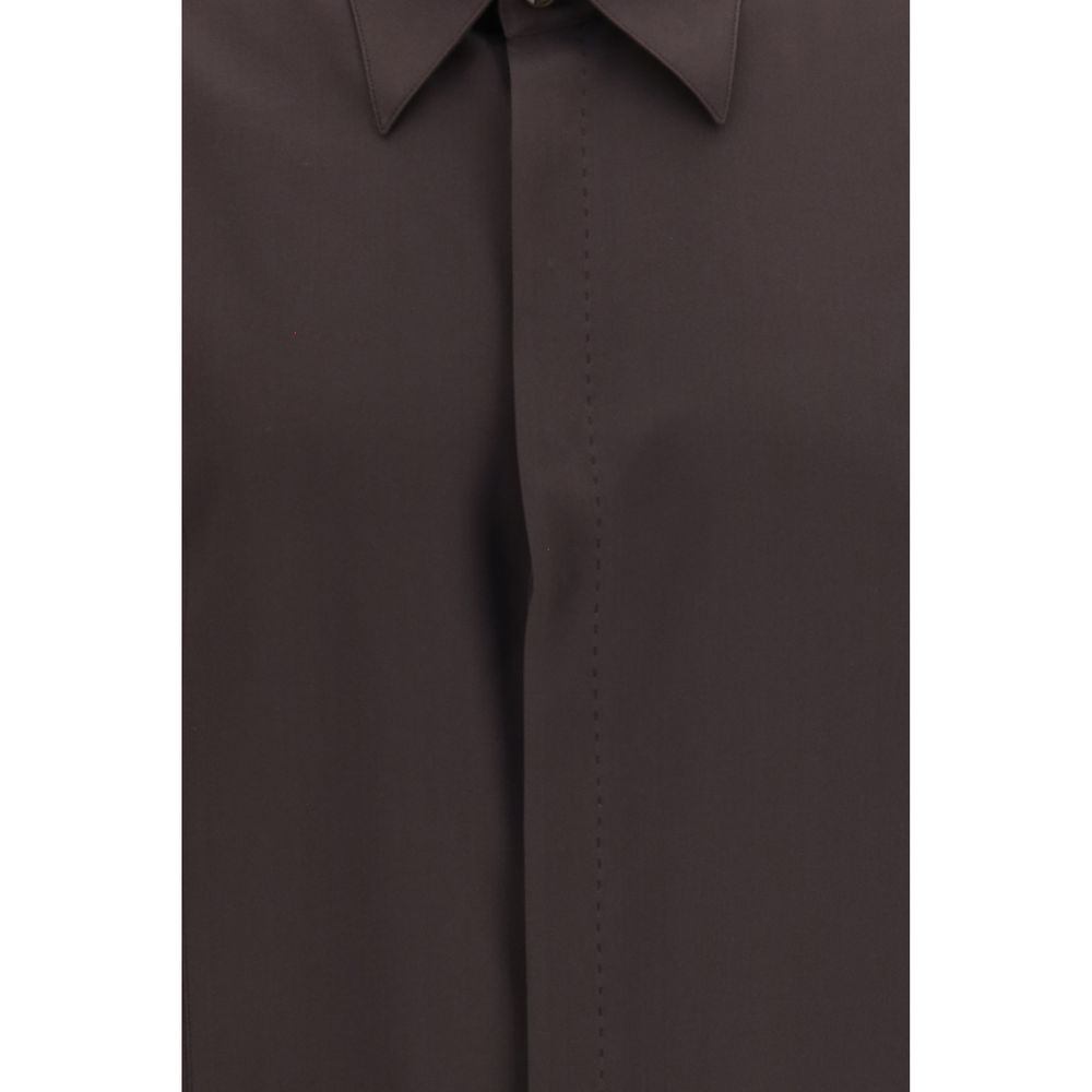 Dolce & Gabbana Brown Silk Men's Shirt