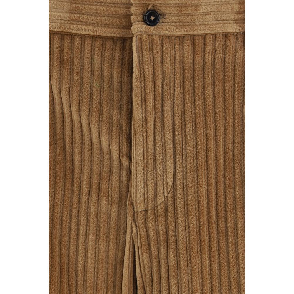 Dolce & Gabbana Brown Cotton Casual Men's Pants