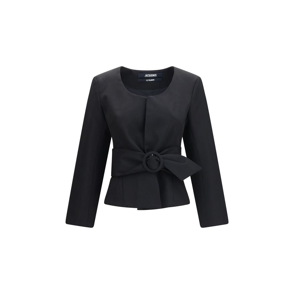 Jacquemus Black Wool Oves Aries Full-Length Women's Jacket