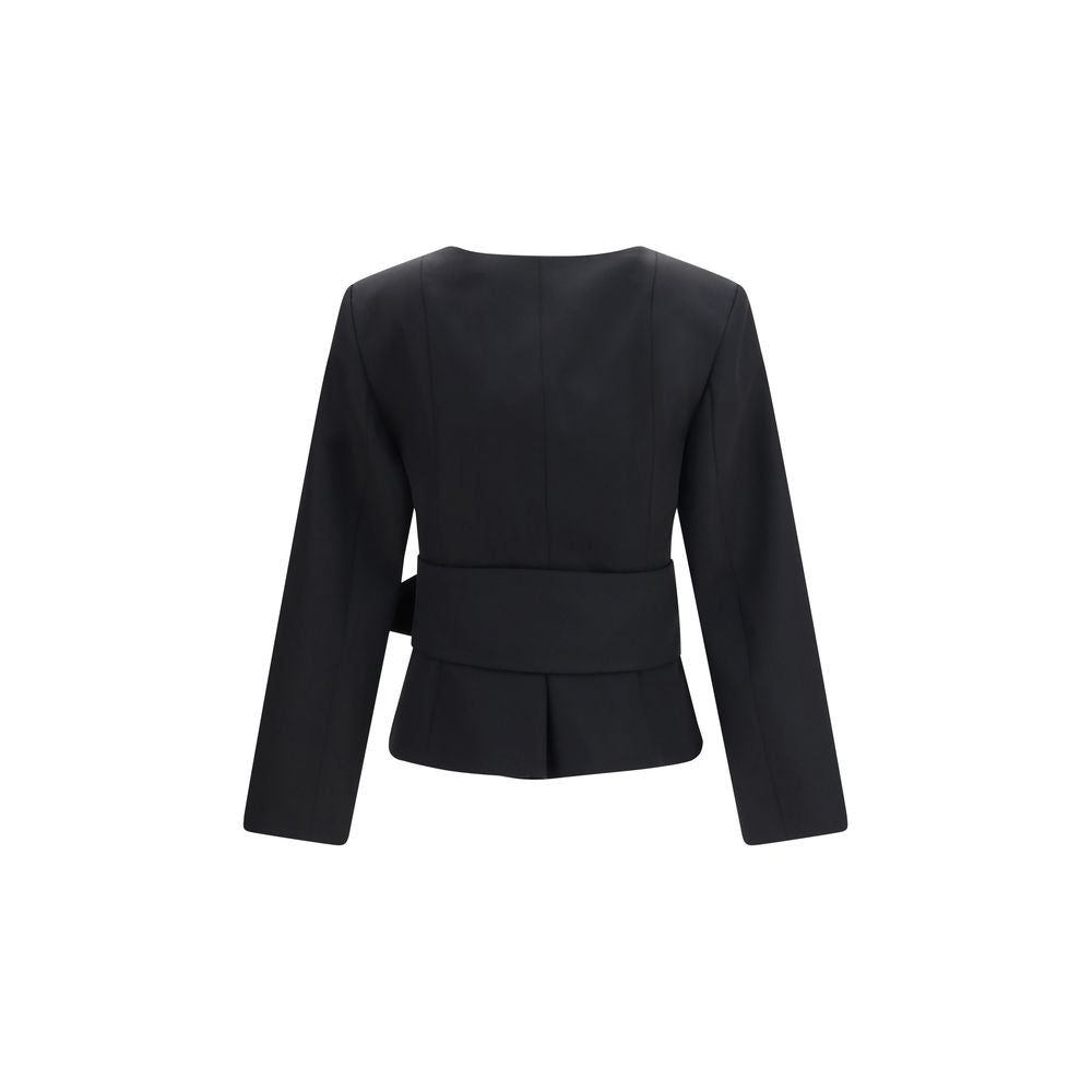Jacquemus Black Wool Oves Aries Full-Length Women's Jacket