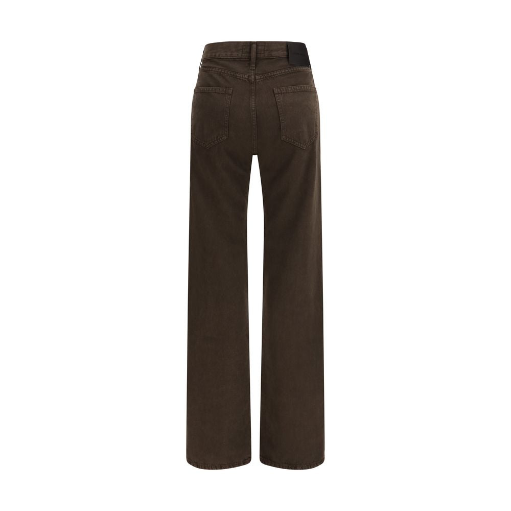Jacob Cohen Brown Cotton Straight-Leg Women's Jeans