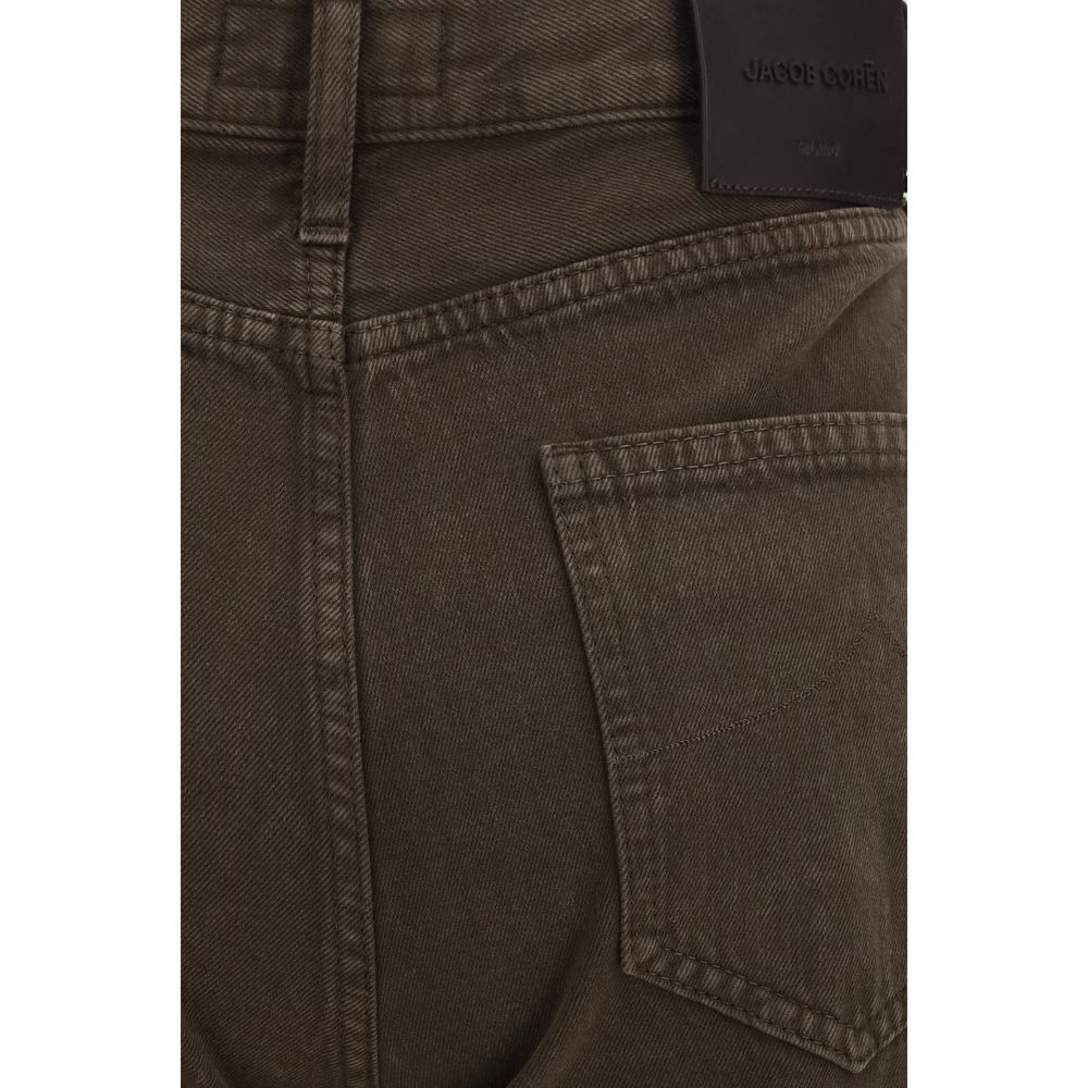 Jacob Cohen Brown Cotton Straight-Leg Women's Jeans