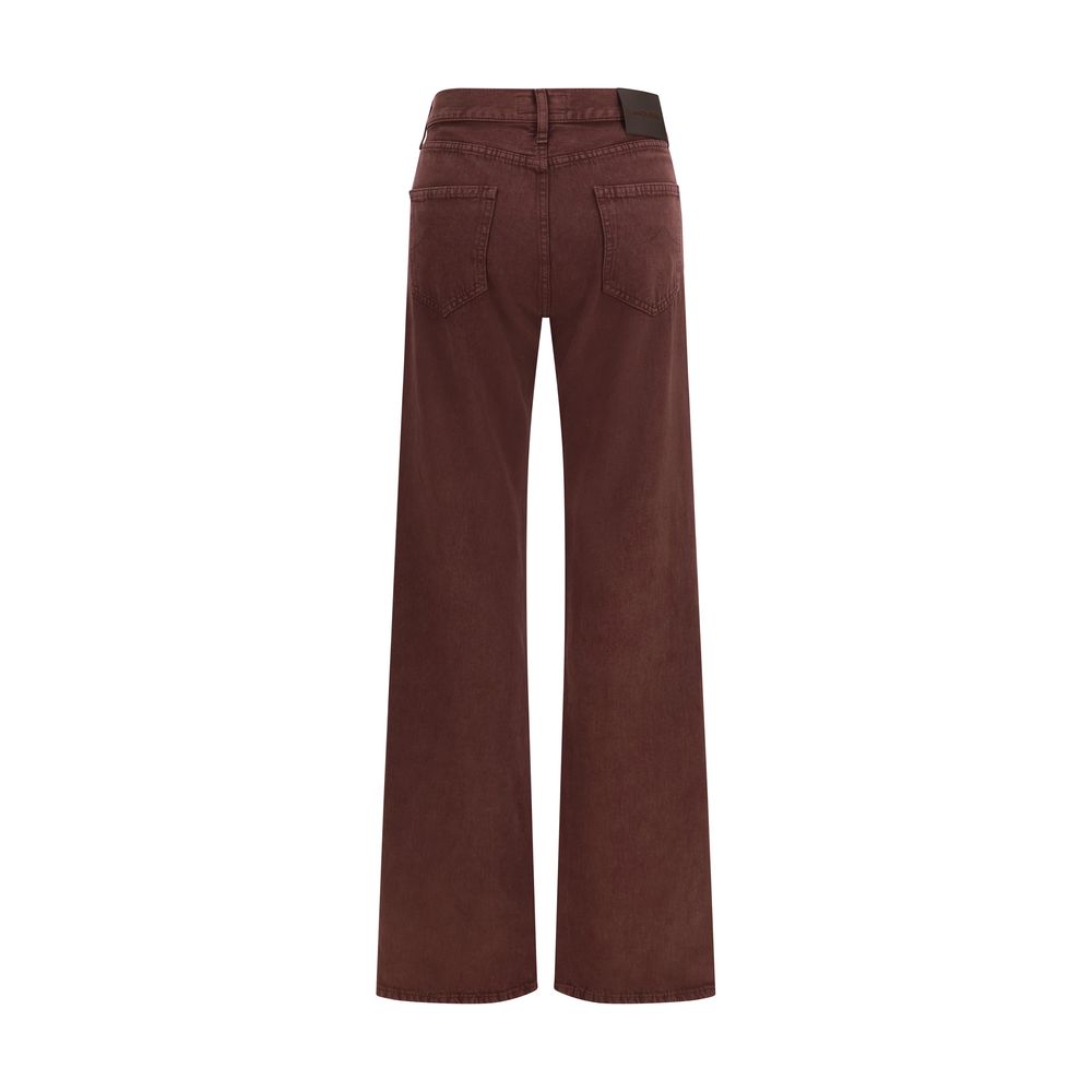 Jacob Cohen Bordeaux Cotton Straight-Leg Women's Jeans