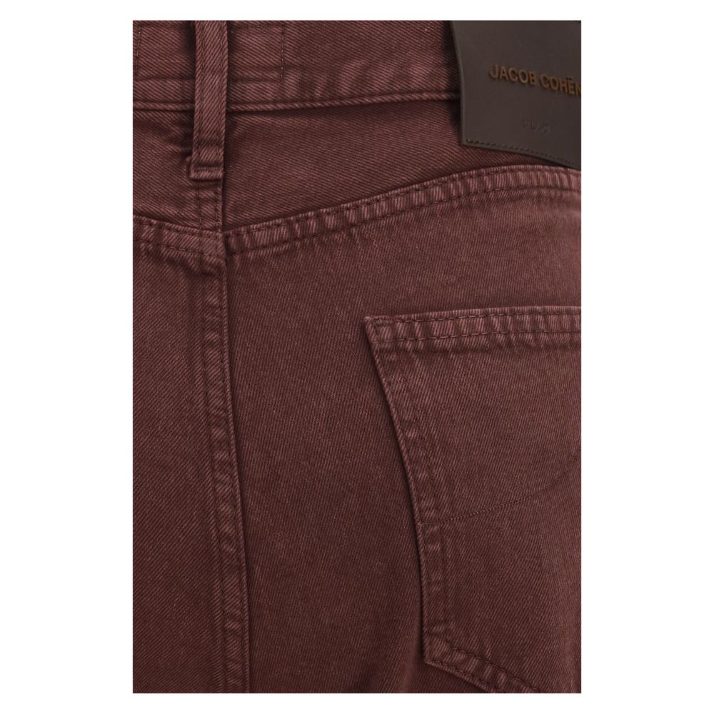 Jacob Cohen Bordeaux Cotton Straight-Leg Women's Jeans