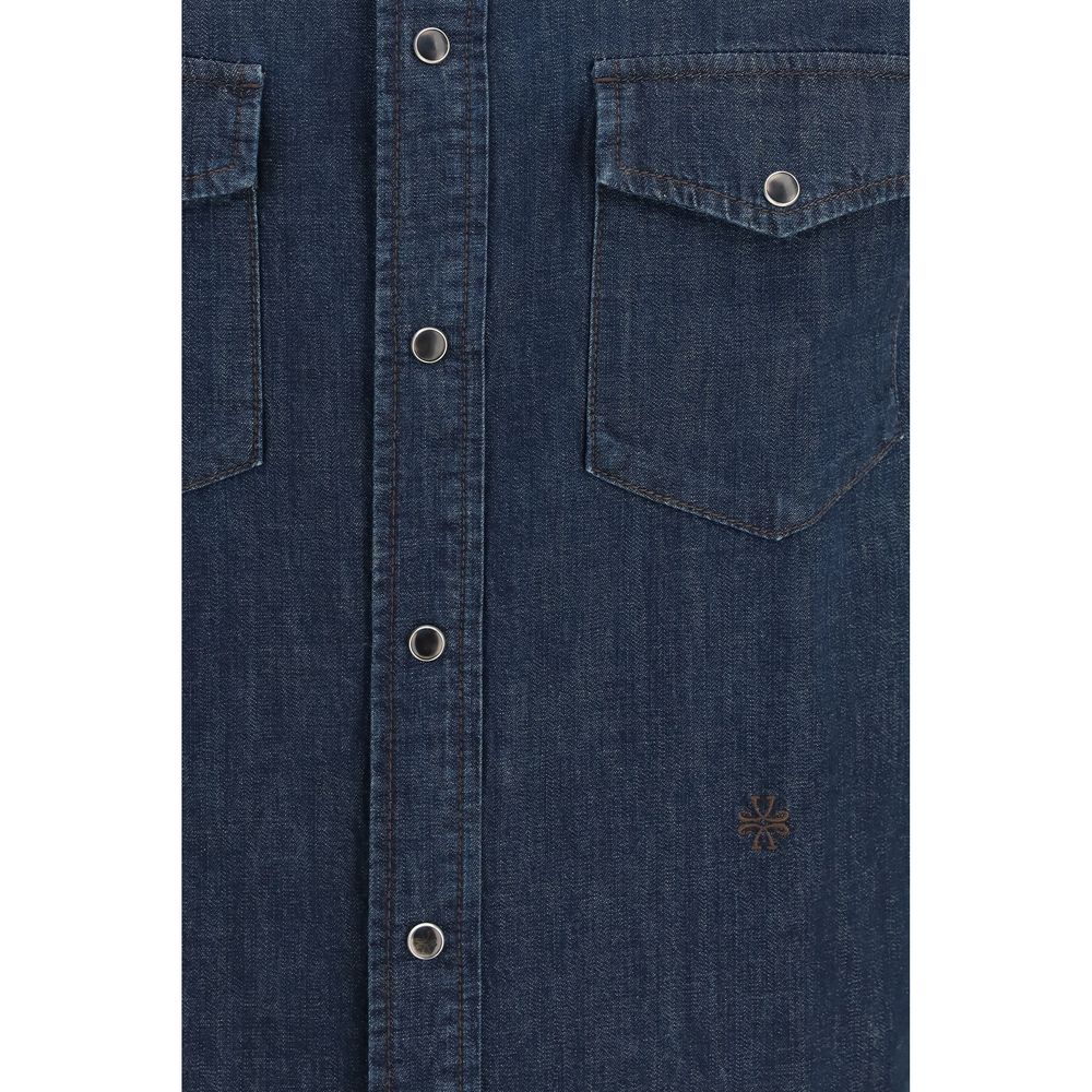 Jacob Cohen Blue Denim Men's Shirt