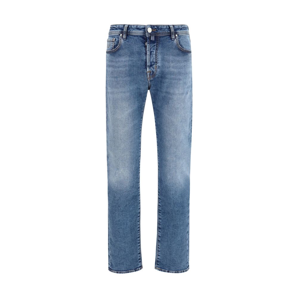 Jacob Cohen Blue Cotton Tapered Men's Jeans