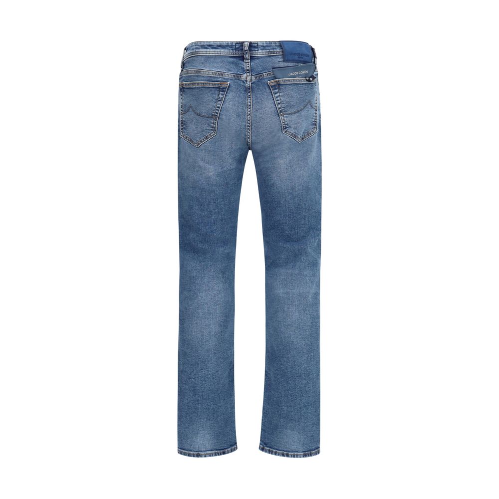 Jacob Cohen Blue Cotton Tapered Men's Jeans
