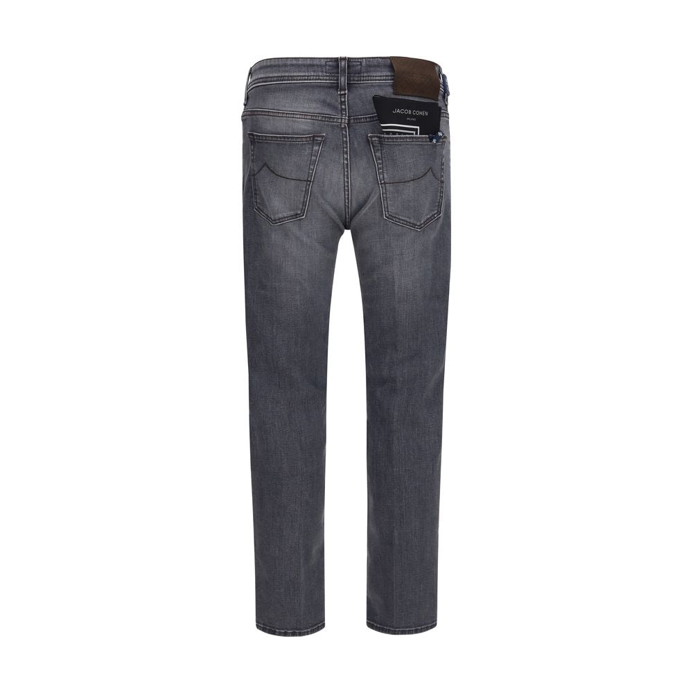 Jacob Cohen Gray Cotton Straight-Leg Men's Jeans