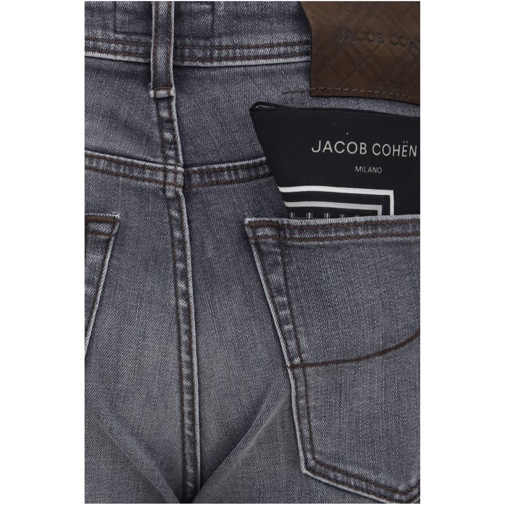 Jacob Cohen Gray Cotton Straight-Leg Men's Jeans