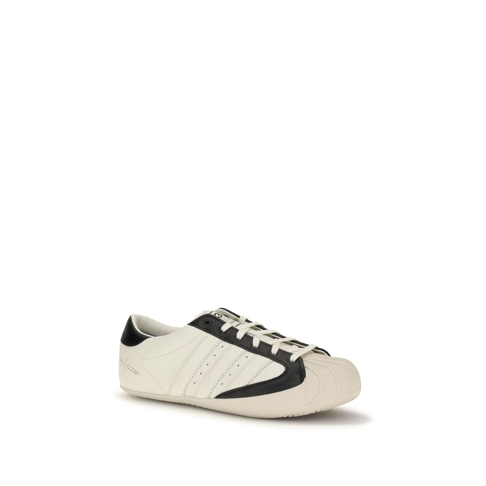 Y-3 White Calf Leather Bos Taurus Low Top Men's Sneakers