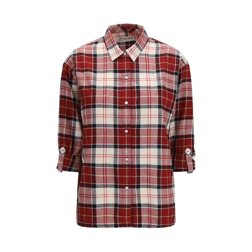 Barbour Red Cotton Pattern Women's Shirt