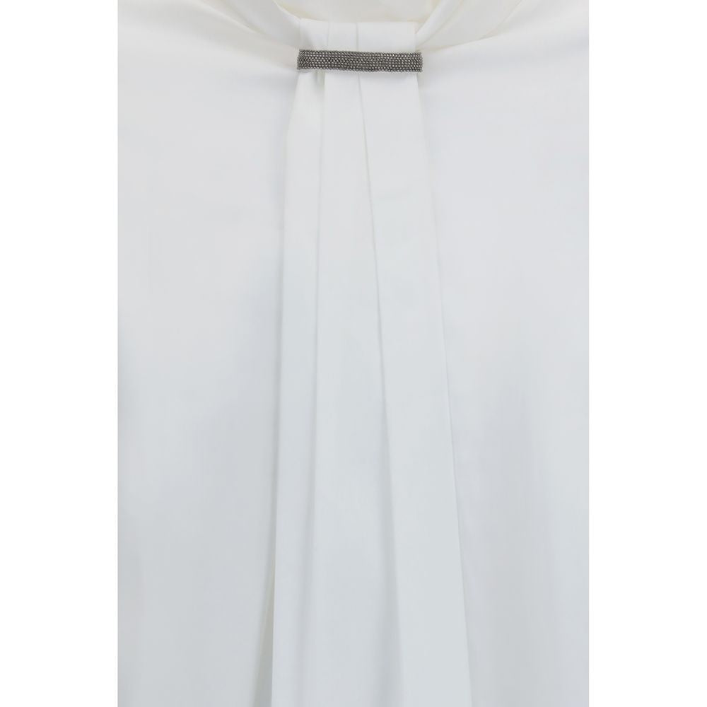 Brunello Cucinelli White Cotton Women's Blouse