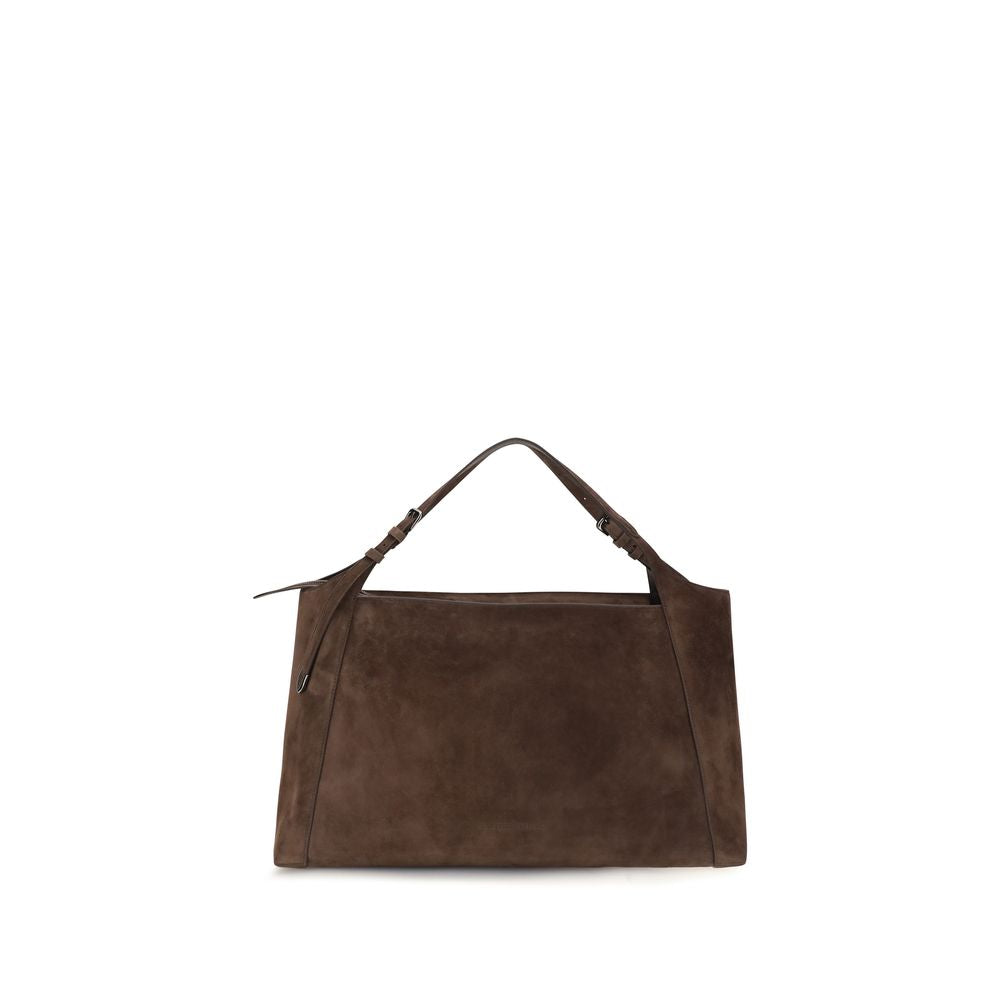 Brunello Cucinelli Brown Suede Leather Women's Handbag