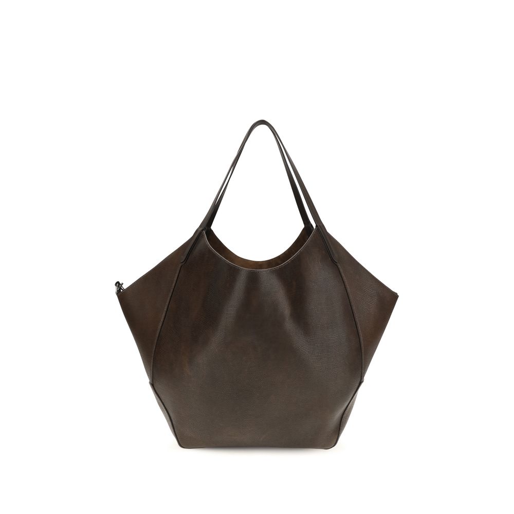 Brunello Cucinelli Brown Calf Leather Bos Taurus Women's Handbag