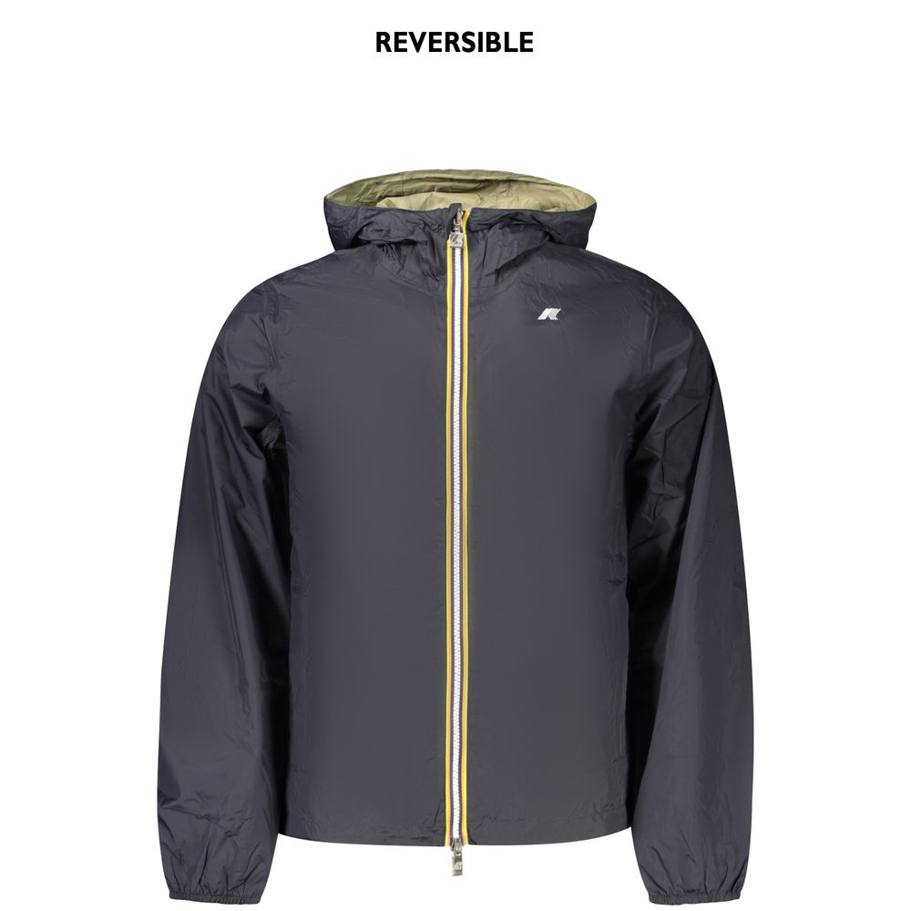 K-WAY Blue Nylon Shell Men's Jacket