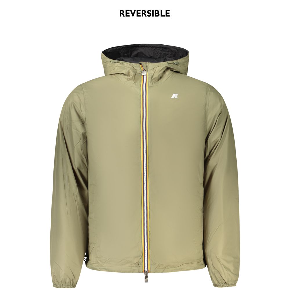 K-WAY Blue Nylon Shell Men's Jacket