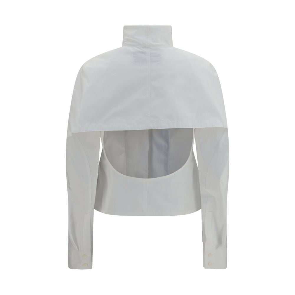 Jacquemus White Cotton Dress Women's Shirt