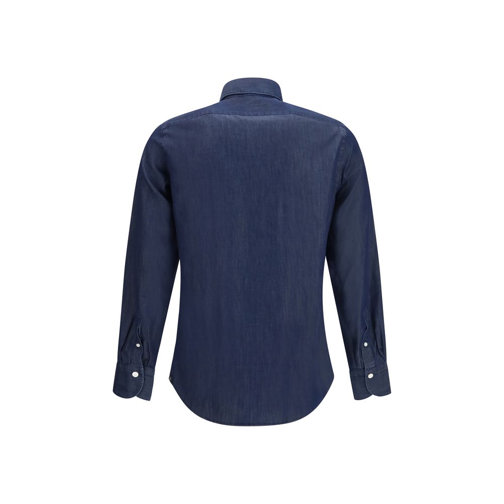 Finamore Blue Denim Men's Shirt
