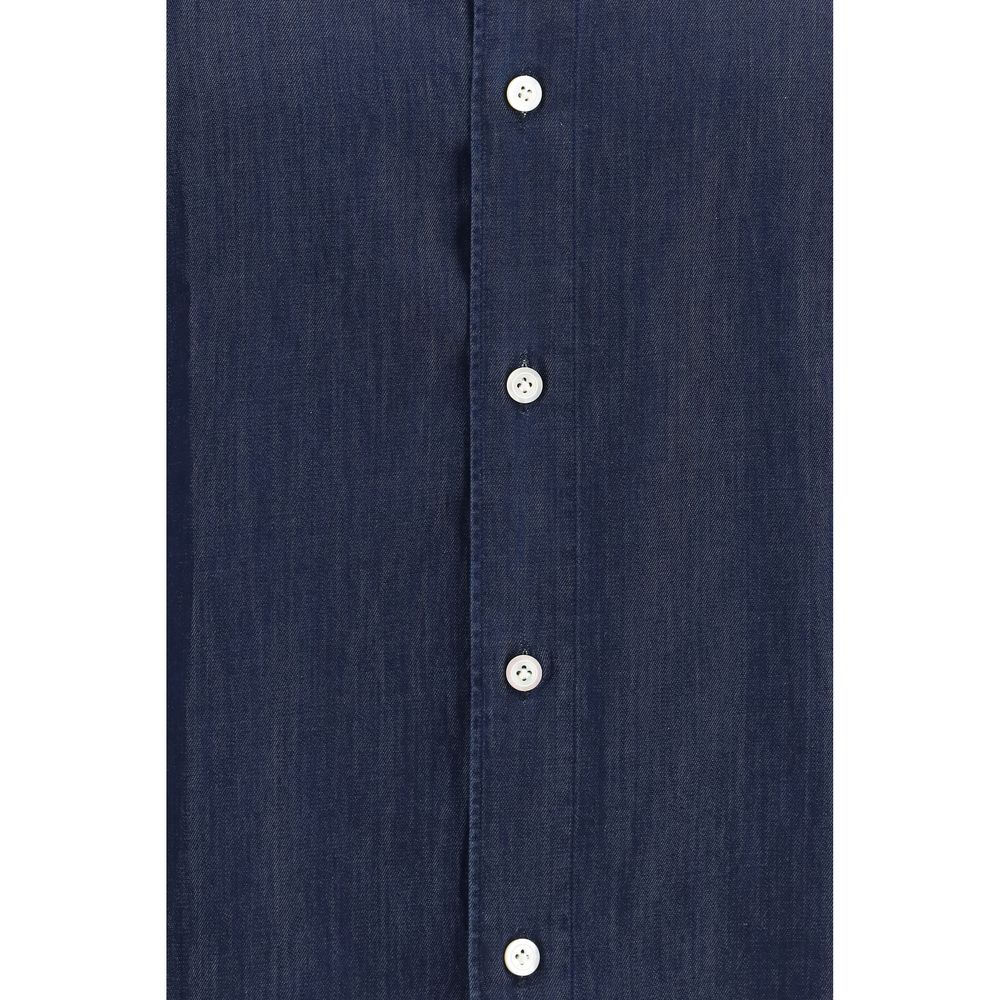 Finamore Blue Denim Men's Shirt