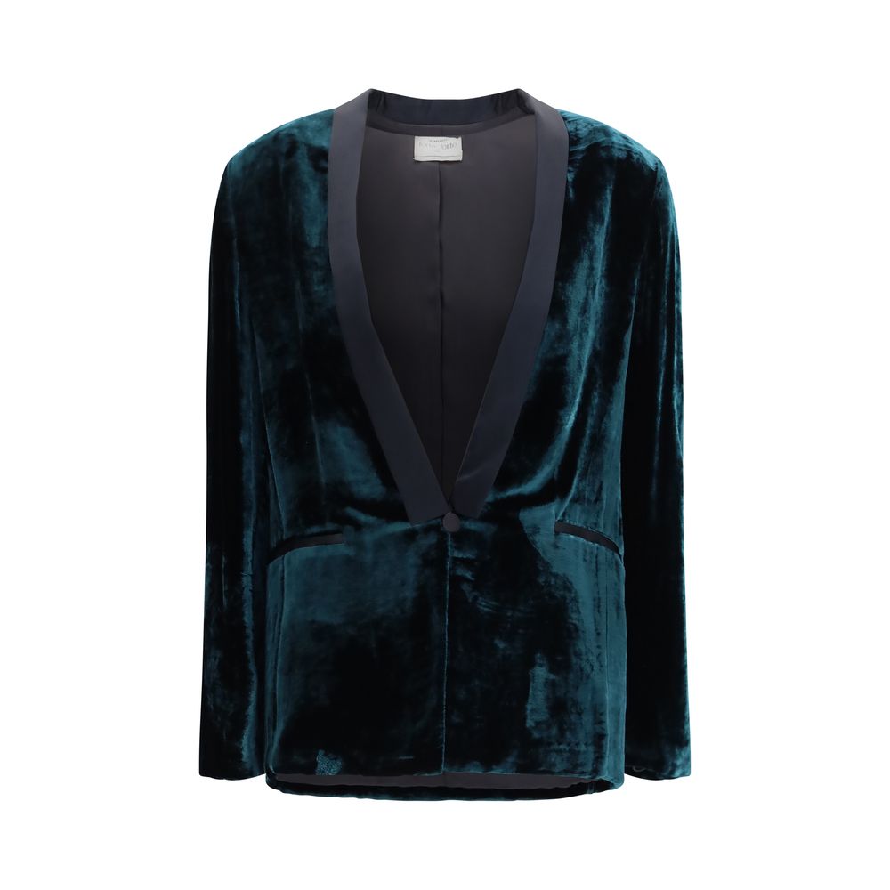 Forte_Forte Bicolor Viscose Full-Length Women's Jacket