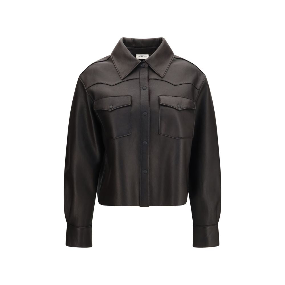 P.A.R.O.S.H. Black Lamb Leather Leather Women's Jacket