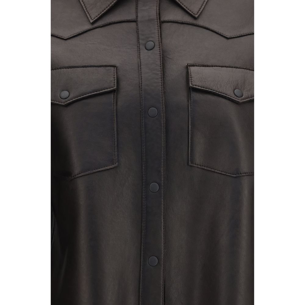 P.A.R.O.S.H. Black Lamb Leather Leather Women's Jacket