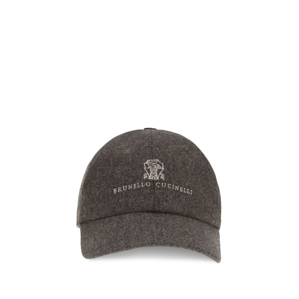 Brunello Cucinelli Brown Wool Oves Aries Cap (Baseball Men's Hat)