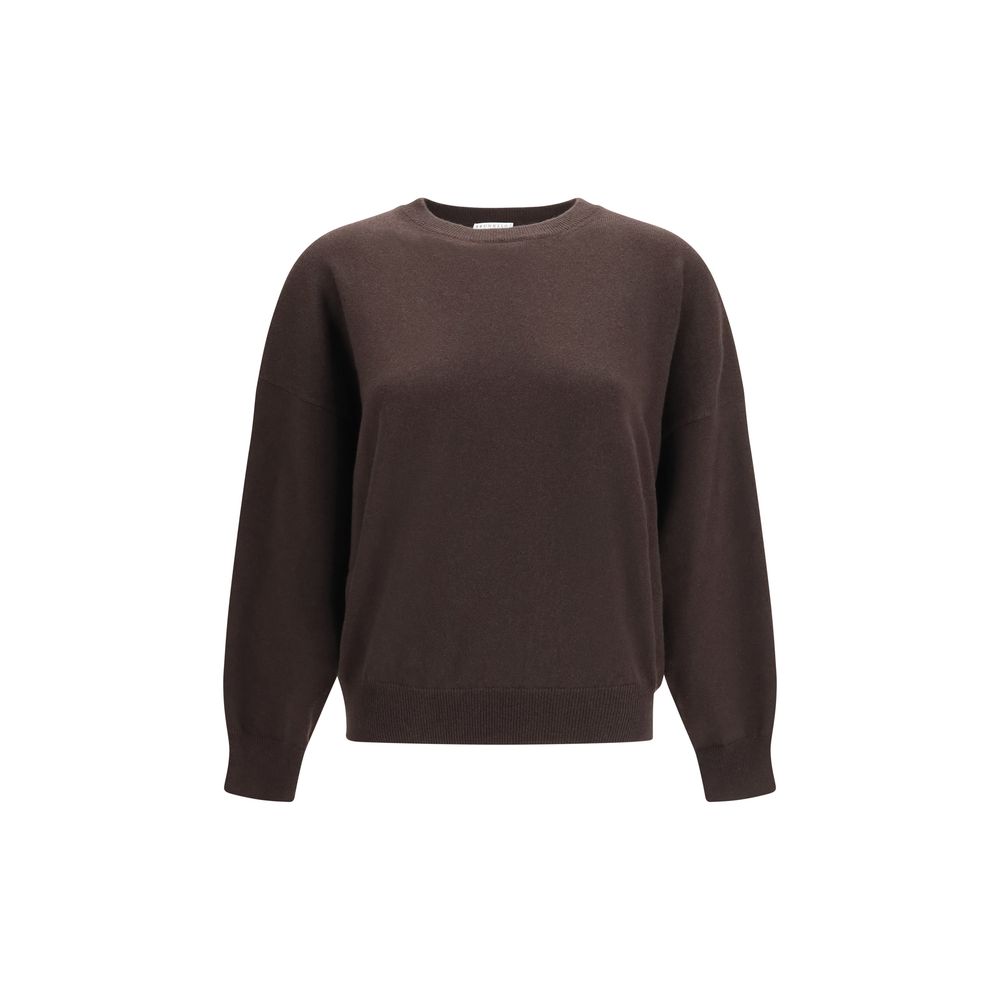 Brunello Cucinelli Brown Cashmere Women's Sweater