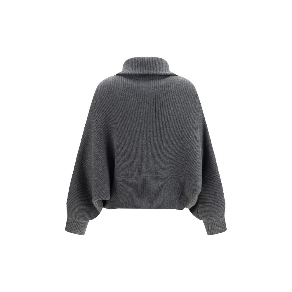 Brunello Cucinelli Gray Cashmere Women's Cardigan