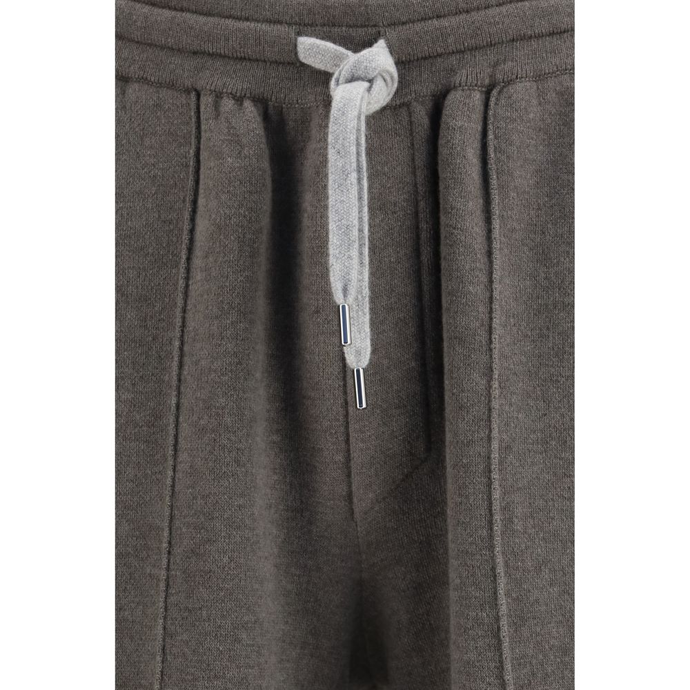 Brunello Cucinelli Bicolor Cashmere Athletic Men's Pants