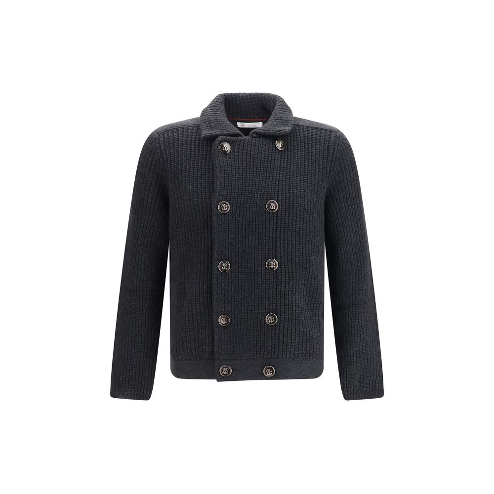 Brunello Cucinelli Gray Cashmere Men's Cardigan