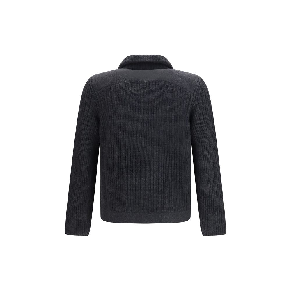 Brunello Cucinelli Gray Cashmere Men's Cardigan