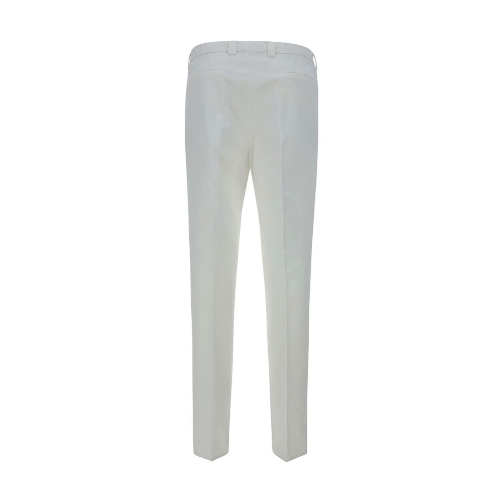 Brunello Cucinelli White Cotton Casual Men's Pants