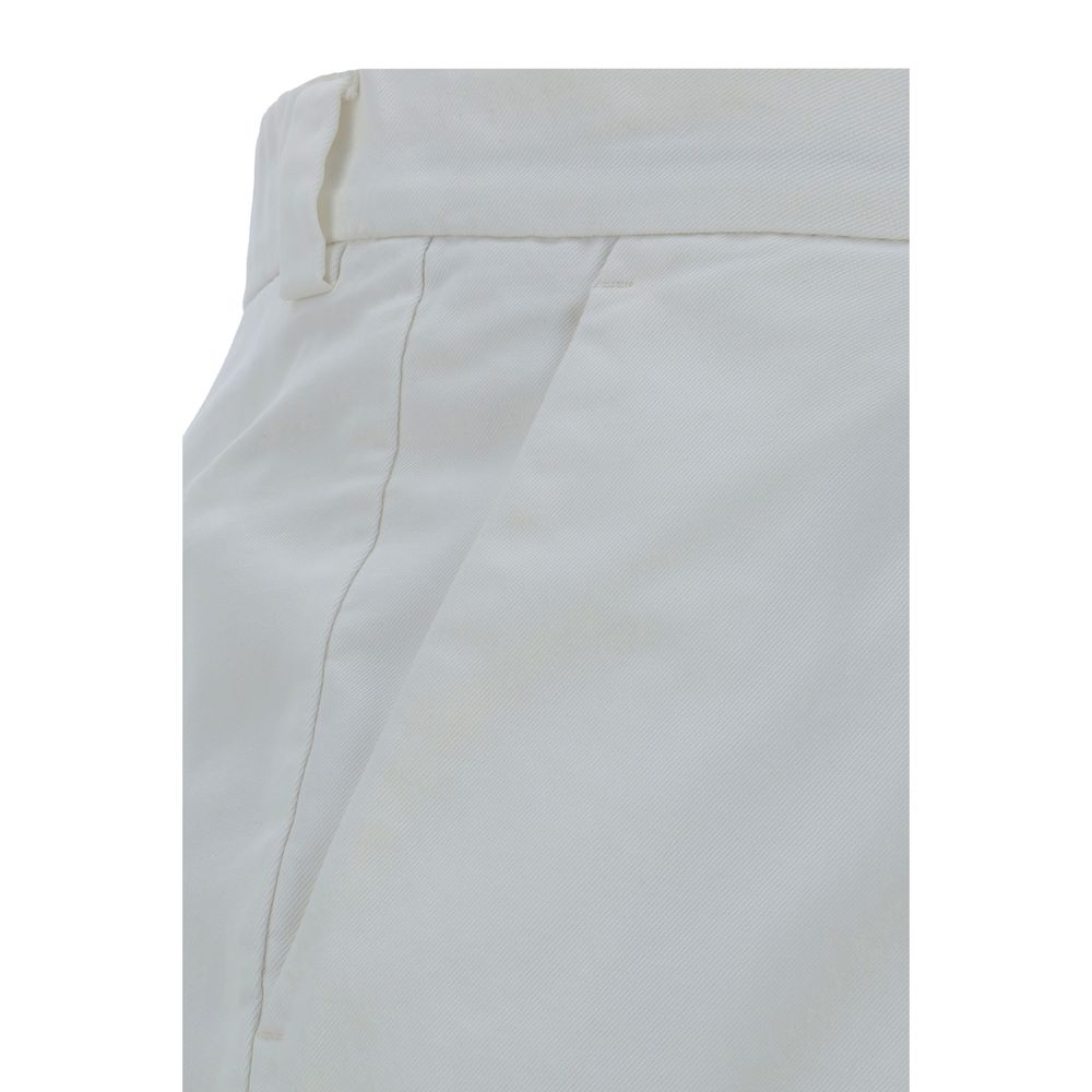 Brunello Cucinelli White Cotton Casual Men's Pants