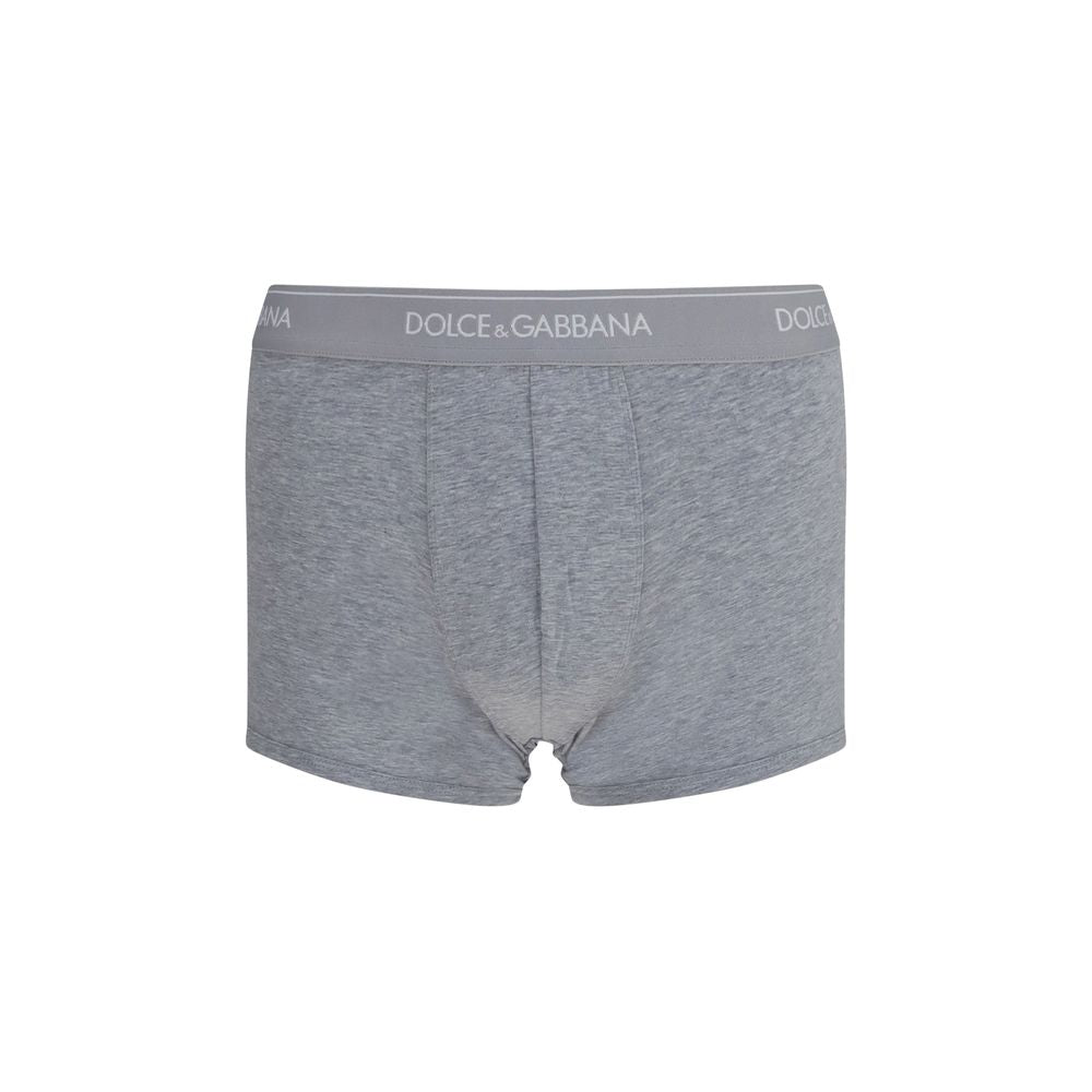 Dolce & Gabbana Gray Cotton Men's Boxers