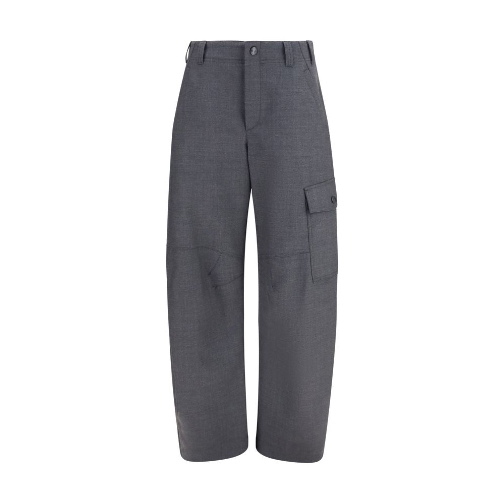 Brunello Cucinelli Gray Wool Oves Aries Cargo Women's Pants