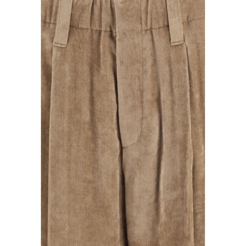 Brunello Cucinelli Brown Viscose Casual Women's Pants